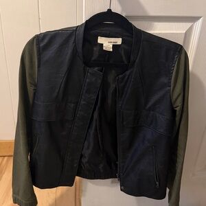 Sans Souci Black and Olive Bomber Jacket